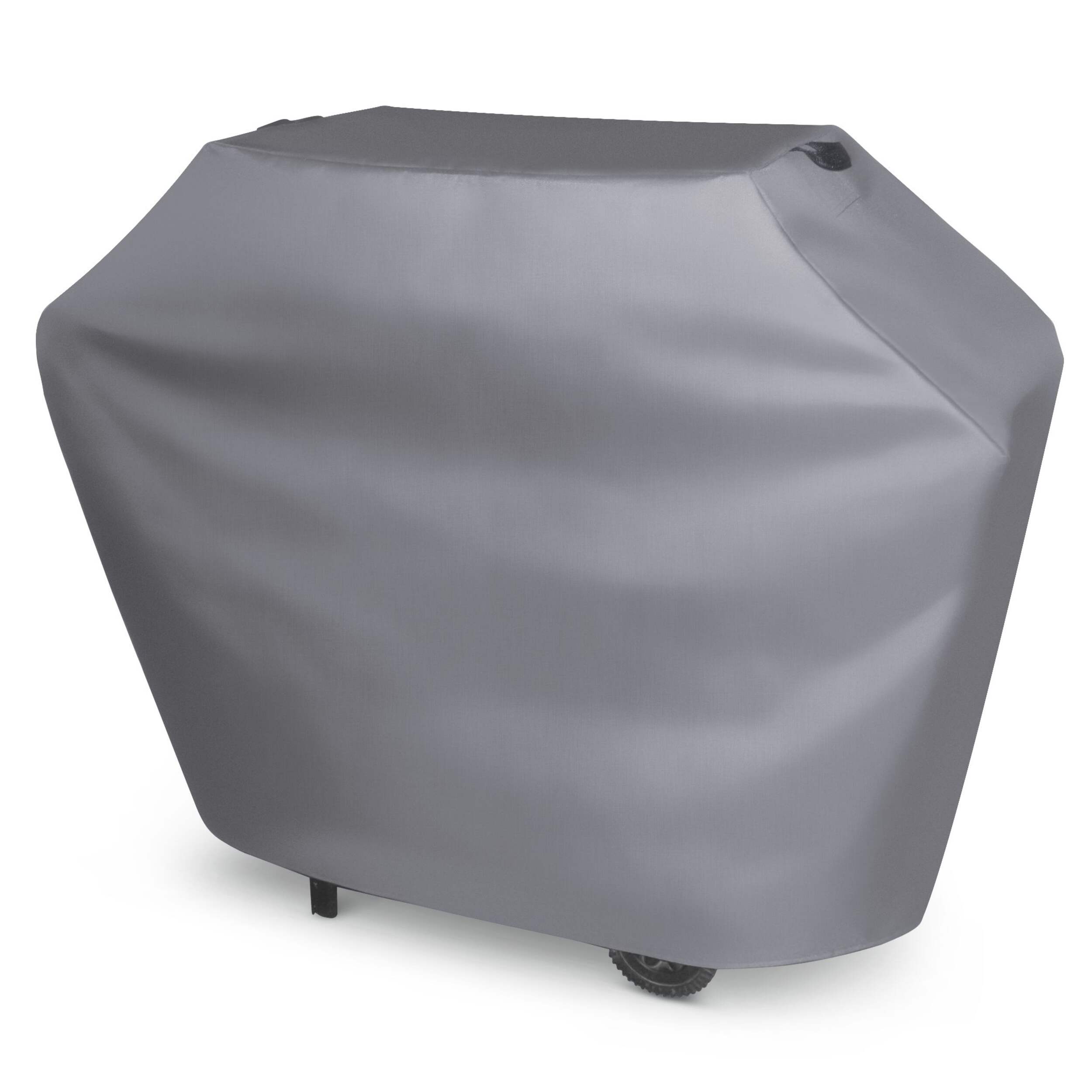Tripel 400 Series Universal All-Weather BBQ Grill Cover, Waterproof & UV-Resistant, Large, Grey Front_Three_Fourths_Angled_Left