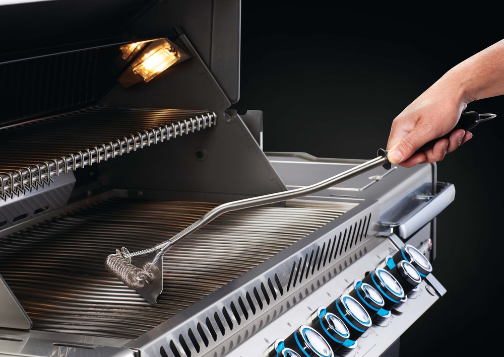 Napoleon Bristle Free Stainless Steel Wide Grill Brush For Cleaning