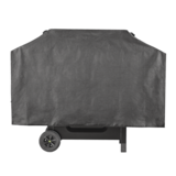Tripel 200 Series Universal All-Weather BBQ Grill Cover, Waterproof & UV-Resistant, Medium, Black Front_Flat