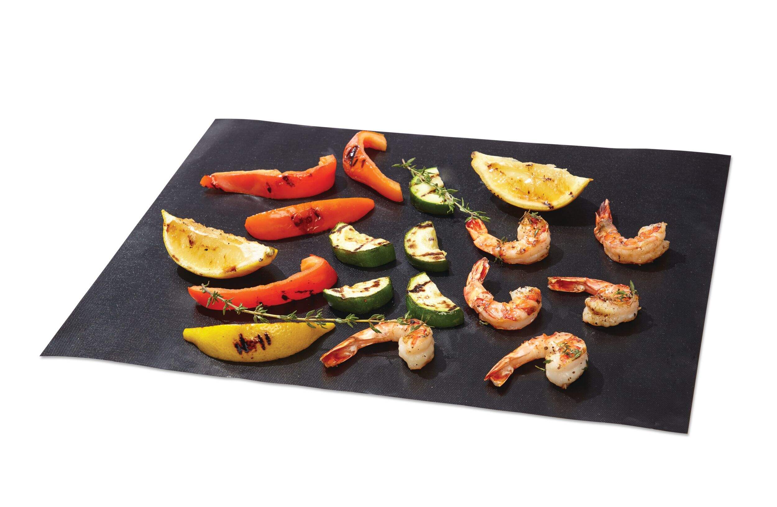 MASTER Chef Reusable & Reversible Grill/Grilling Mats, 100% Non-Stick, Heat Resistant, 2-pk Front_Angled_Left