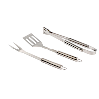 MASTER Chef Stainless Steel Outdoor BBQ Grill Accessories Tools Set, 3-pc