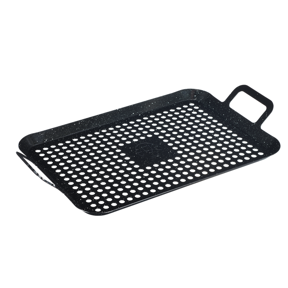 Coleman Cookout™ Stainless Steel Rectangular Shaped NonStick Grill Topper/Tray/Pan w/ Handles