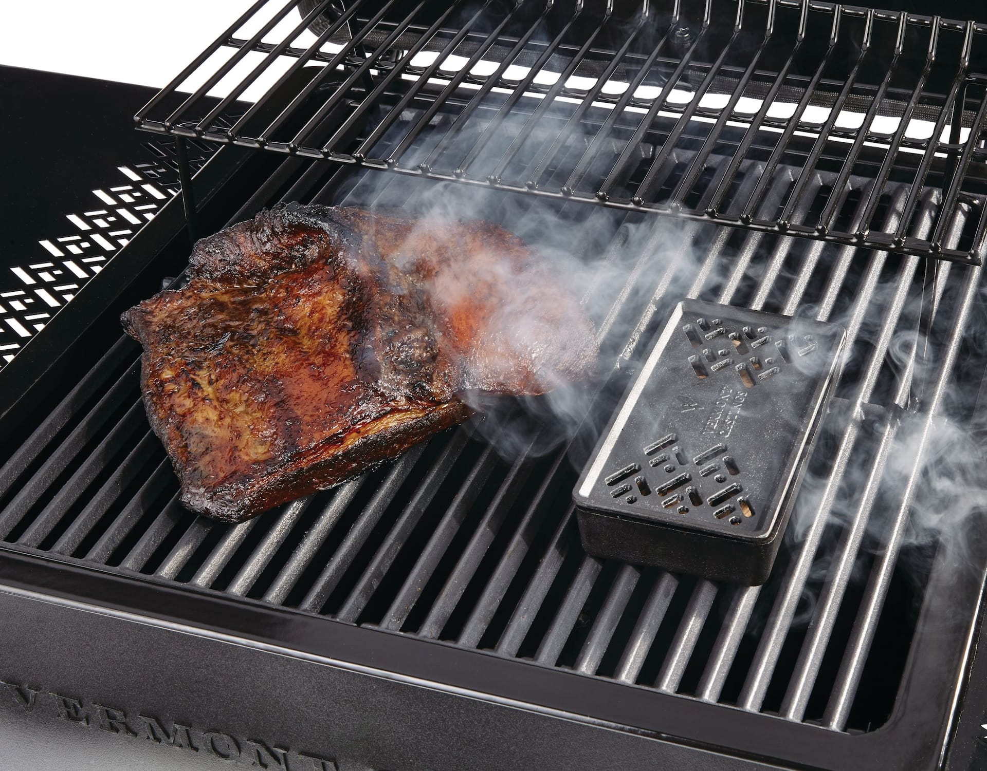 Bbq grill smoker outlet box