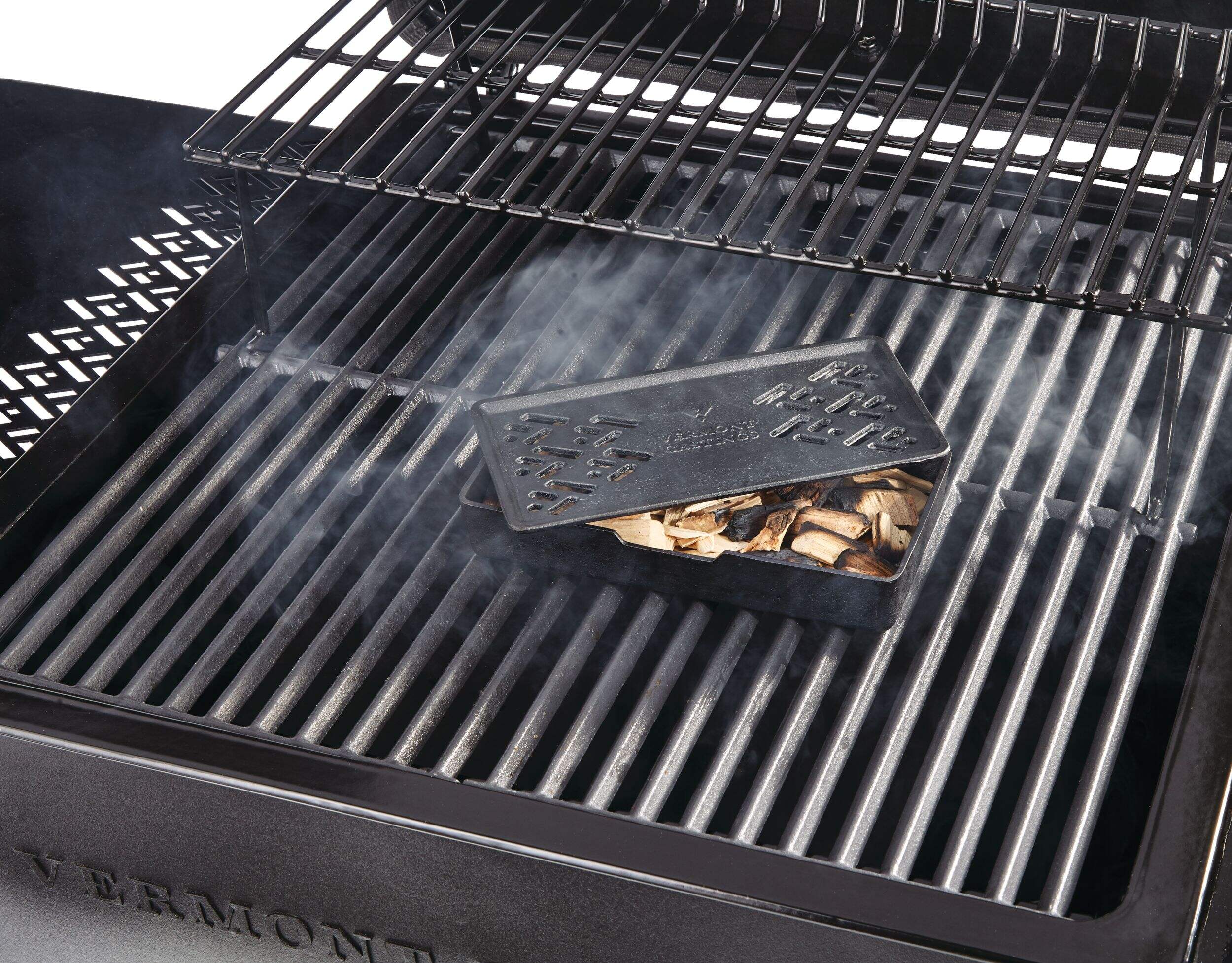 Vermont Castings Cast Iron BBQ Smoker Box w/ Heat Resistant & Durability For Wood Chips