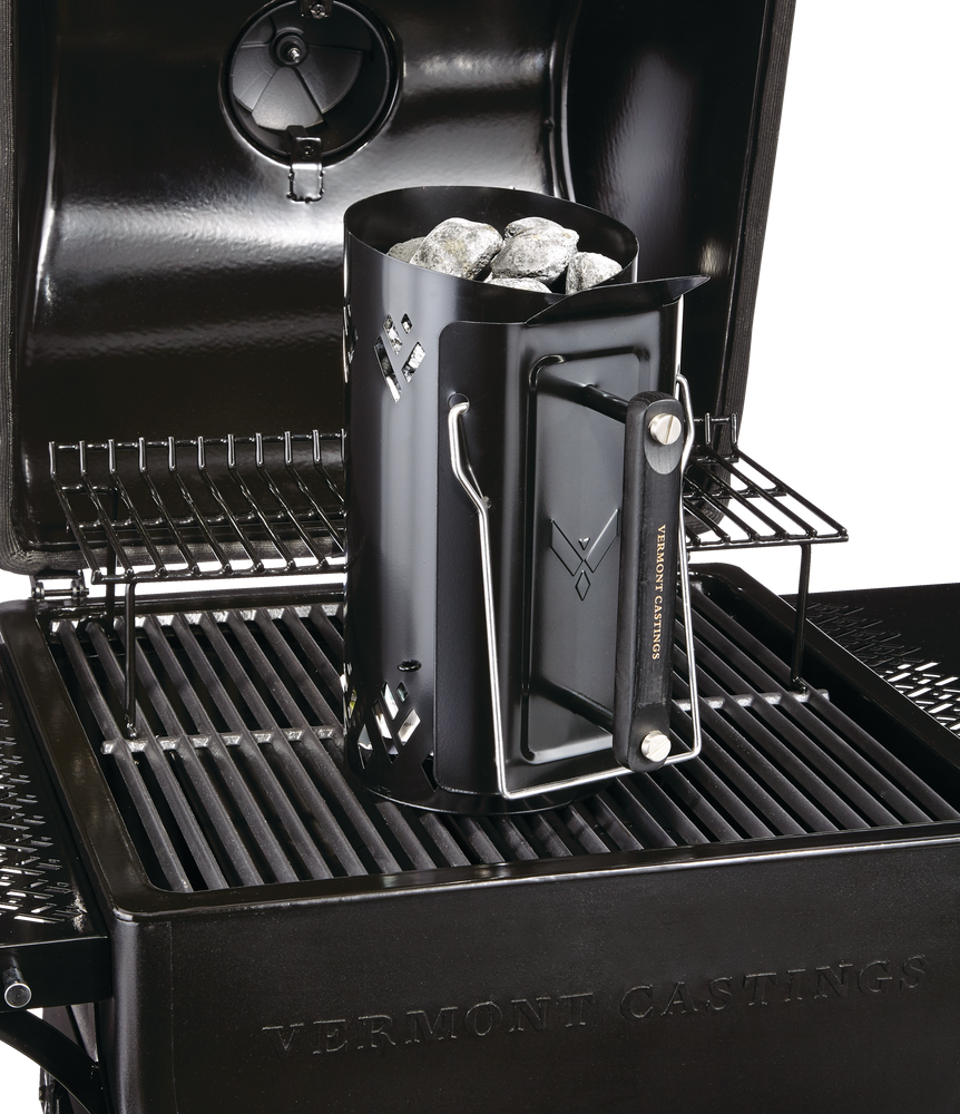 Vermont Castings Steel Charcoal Rapidfire Chimney Starter with Dual