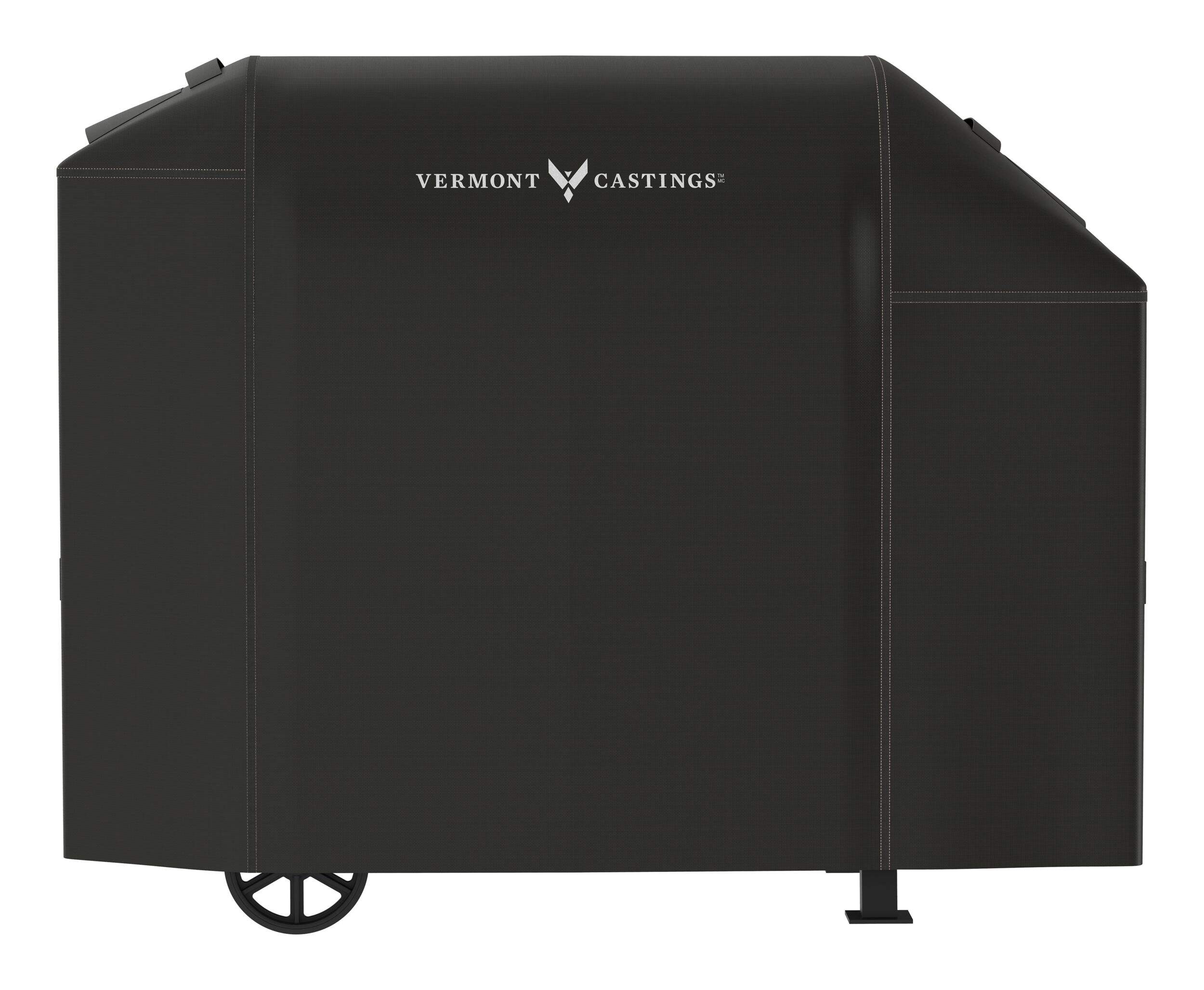 Vermont Castings Heavy Duty Pellet Grill Cover, Waterproof & UV-Resistant, Large, Black Front_Flat