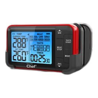 MASTER Chef Digital BBQ Food & Meat Thermometer with a Stainless Steel Probe Front_Angled_Left