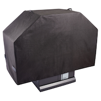 Universal BBQ Grill Cover, Waterproof with Velcro Straps, Medium, Black