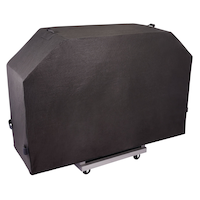Universal BBQ Grill Cover, Waterproof with Velcro Strap, Large, Black Front_Angled_Right