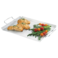 Cuisinart® Stainless Steel BBQ Grill Rack Front_Angled_Left