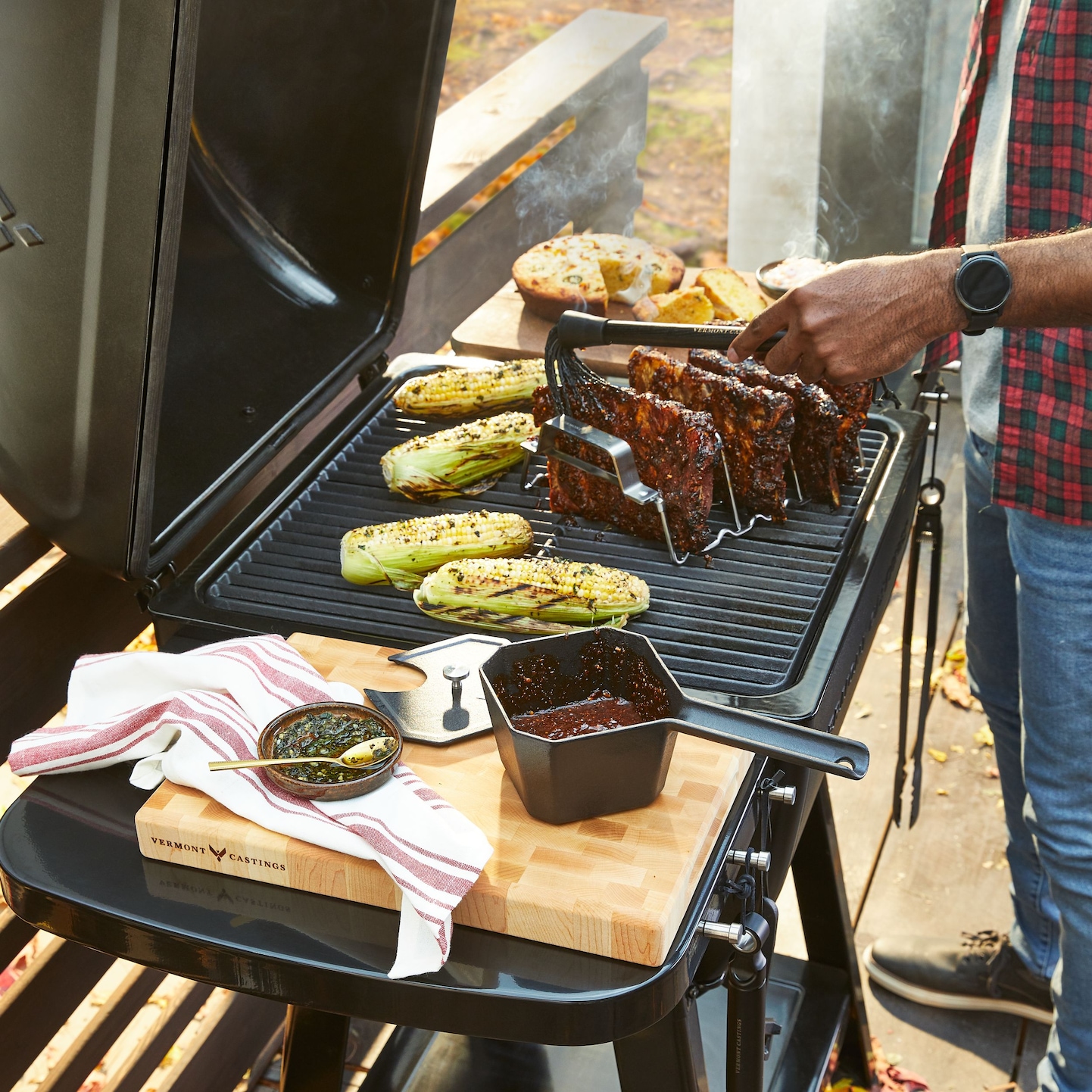 Vermont Castings Stainless Steel Chicken Roaster & Rib Rack For