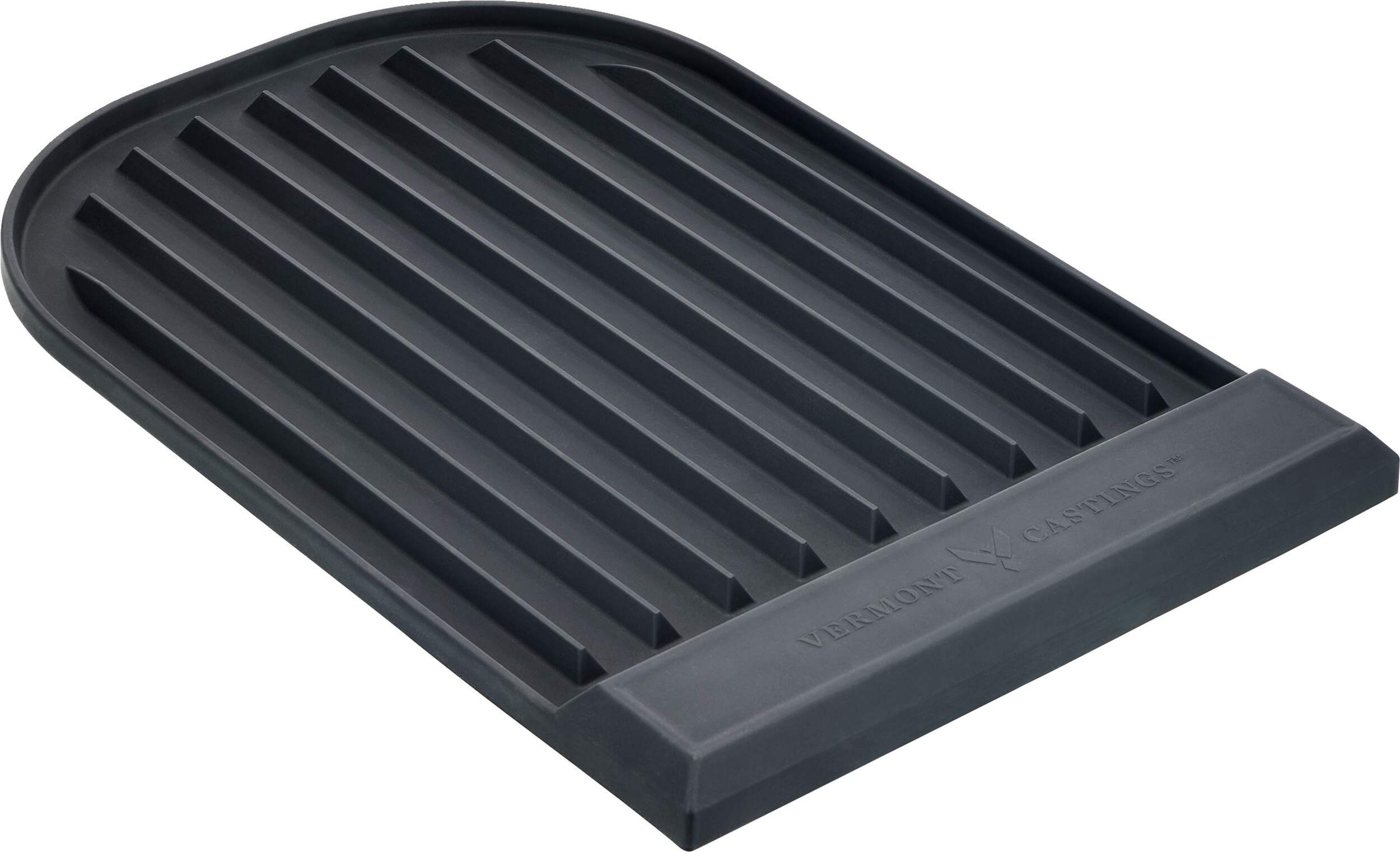 Vermont Castings Silicone BBQ Side Shelf Mat, 15x10-in, Black Front_Three_Fourths_Angled_Left