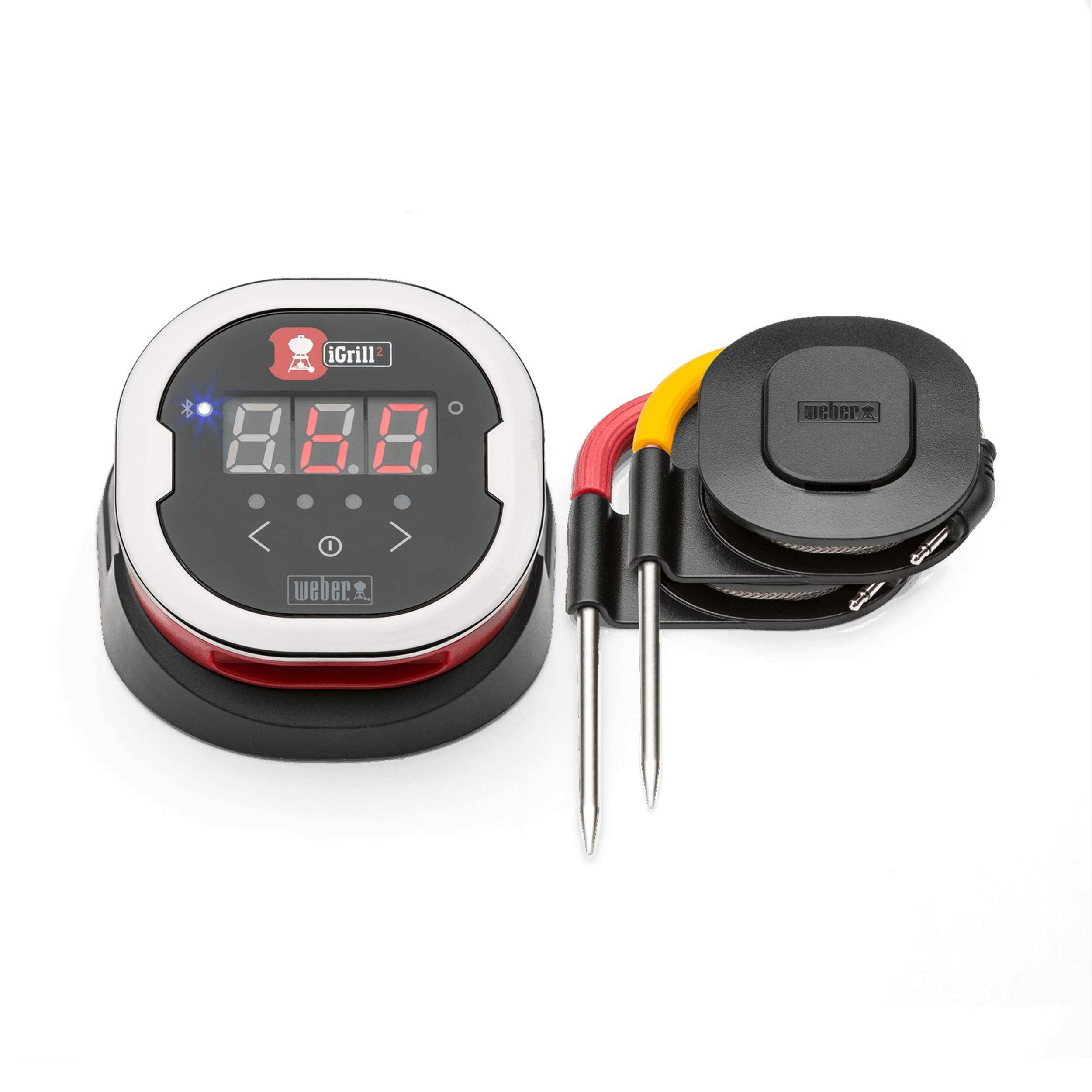 Weber iGrill 2 Bluetooth® Meat Thermometer with Stainless Steel Probes Front_Elevated
