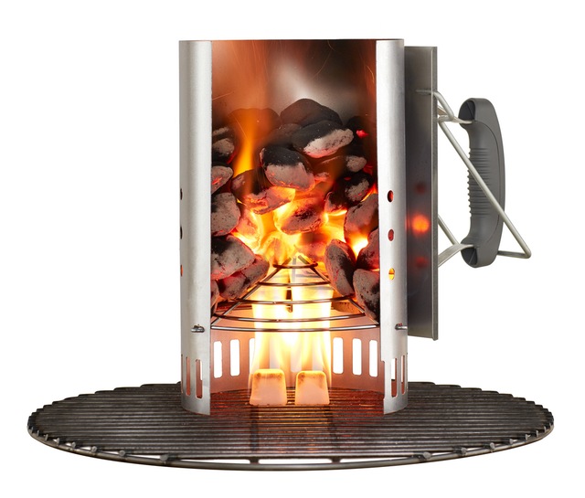 er Steel Charcoal Rapidfire Chimney Starter with Dual Handles