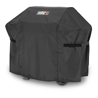 Weber Spirit 300 Series Grill Cover, For 3-Burner BBQ, 42"H x 52"W x 27"D, Black Front_Angled_Left