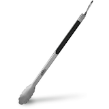 Napoleon Stainless Steel Auto Locking BBQ Grill Tongs - Scalloped Head Front_Three_Fourths_Angled_Left