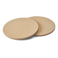 Napoleon Personal Sized Pizza Baking Stone Set, Easy To Use, BBQ Grill Accessories, 10-in, 2-pc Composite_or_Mixed