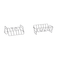 Napoleon Stainless Steel Commercial 3 in 1 Roasting Rack, For Ribs & Chicken, BBQs & Grills Front_Angled_Right