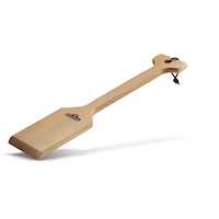 Napoleon Outdoor BBQ White Cedar Wood Grill Scraper, Made in Canada, Natural & Safe, No-Scratch Cleaning Front_Angled_Left