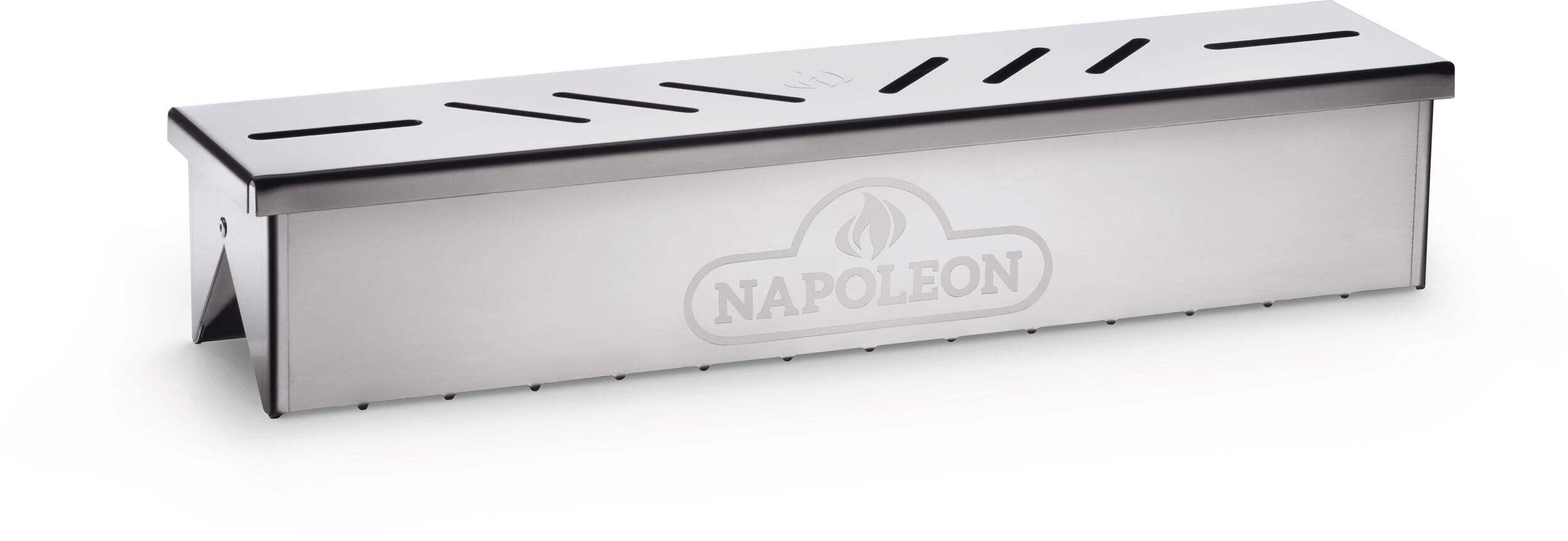 Napoleon Stainless Steel Smoker Box For Smoky Flavour on Gas Grill/BBQ Front_Angled_Right