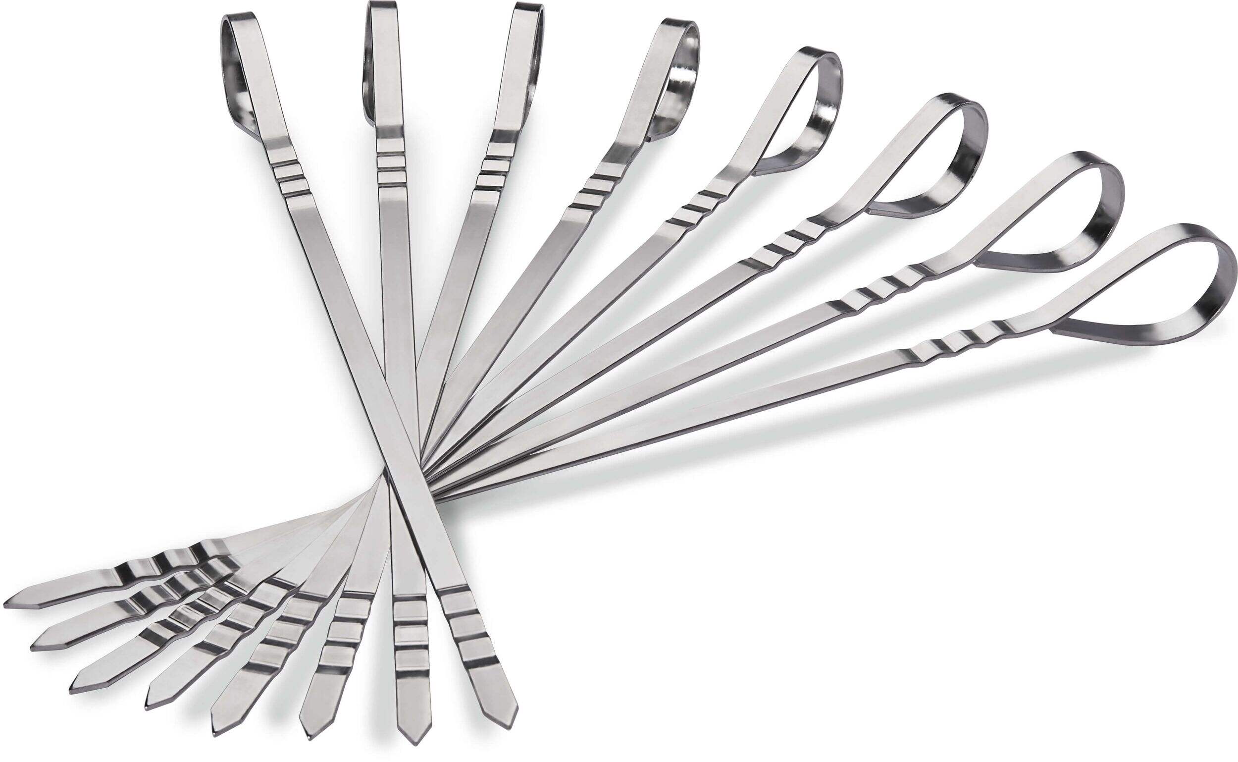 Napoleon 70015 - Multi-Functional Stainless Steel Grill BBQ Skewers, 8 Pack Composite_or_Mixed