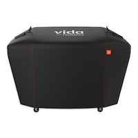 Vida by PADERNO 5-Burner Outdoor BBQ Griddle Cover, 44 1/2  x 24 3/8 x 36 1/2-in, Black Front_Elevated