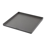 Weber Crafted Outdoor All-Purpose Flat Top BBQ Griddle Plate, Porcelain Non-Stick Coating, Black Front_Angled_Left