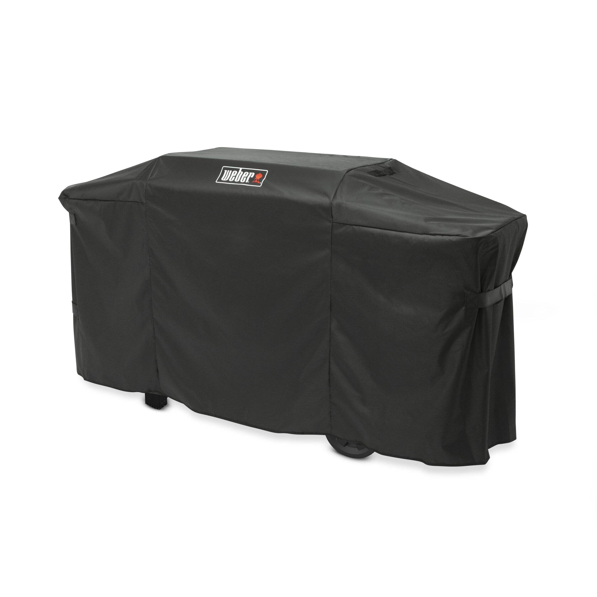 Weber Premium Weather-Resistant Fabric Outdoor Grill/Griddle Cover with Straps, 28-in Front_Angled_Left