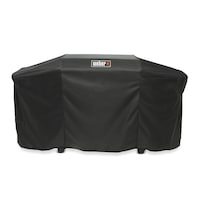 Weber Premium Weather-Resistant Fabric Outdoor Grill/Griddle Cover with Straps, 30-in Front_Elevated