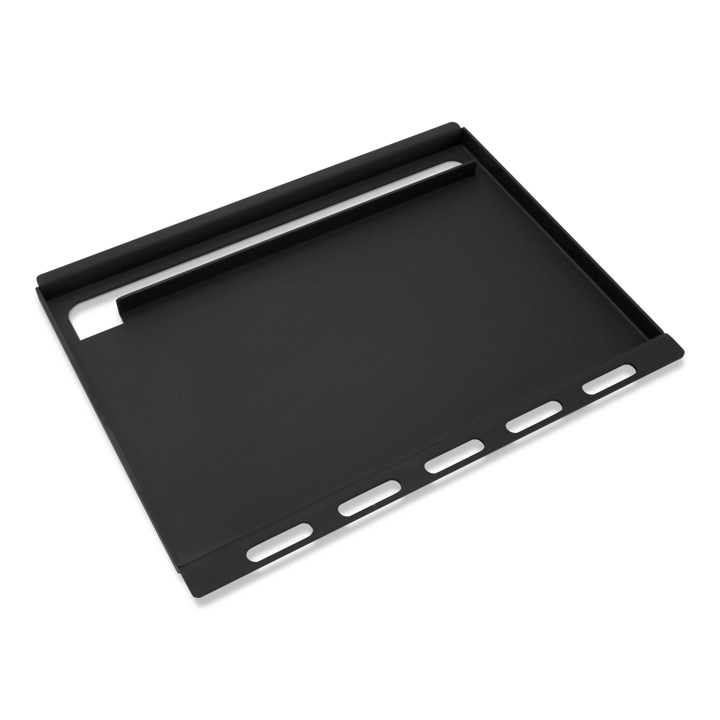 Weber Spirit Full Size Pre-Seasoned Grill/Griddle Insert, Black Front_Angled_Right