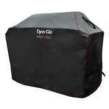 Housse robuste de barbecue Dyna-Glo avec évents latéraux en filet et poignées latérales, 64&nbsp;po Front_Three_Fourths_Angled_Left