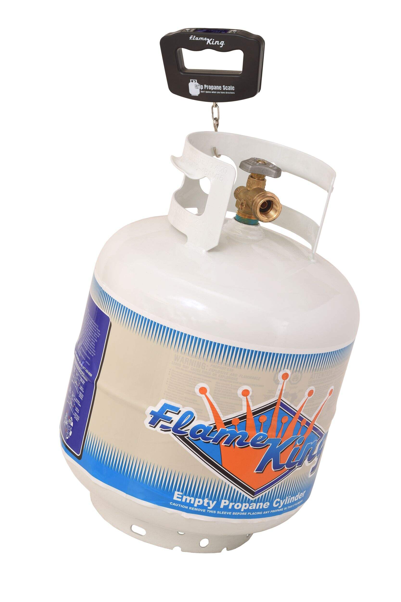 Flame King Digital Propane Tank Scale, 5-40 lbs, Auto Power-Off Front_Angled_Right