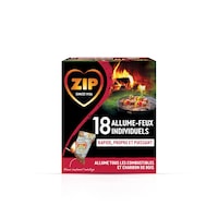 Cubes allume-feu Zip emballés individuellement, combustion de 15 minutes, paq. 18 Front_Elevated