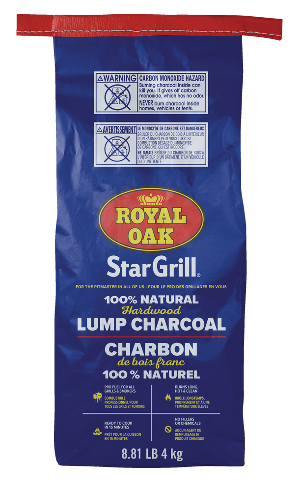 Royal Oak Star Grill 100 Natural Hardwood Lump Charcoal For BBQ