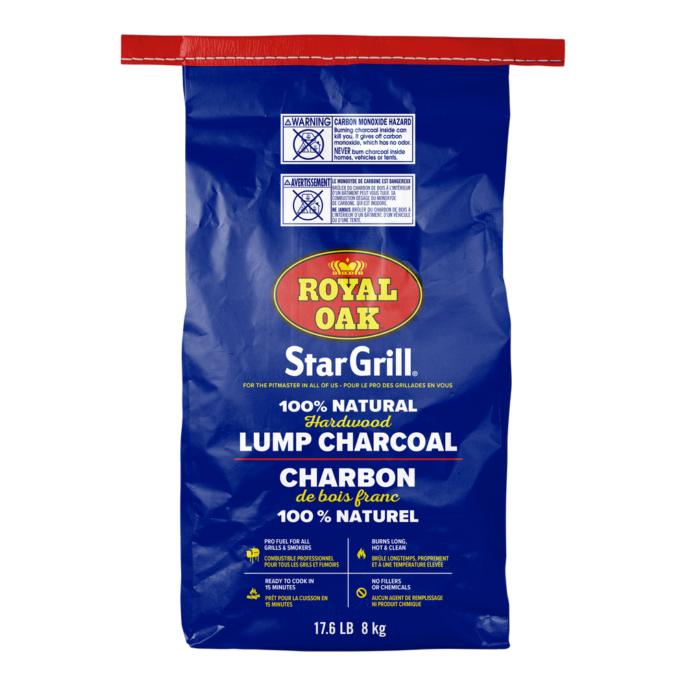 Royal Oak Star Grill 100 Natural Hardwood Lump Charcoal For BBQ