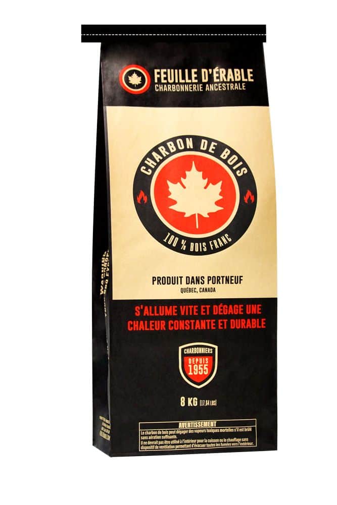 Charbon de qualité supérieure pour barbecue Maple Leaf, 100 % naturel, 8 kg