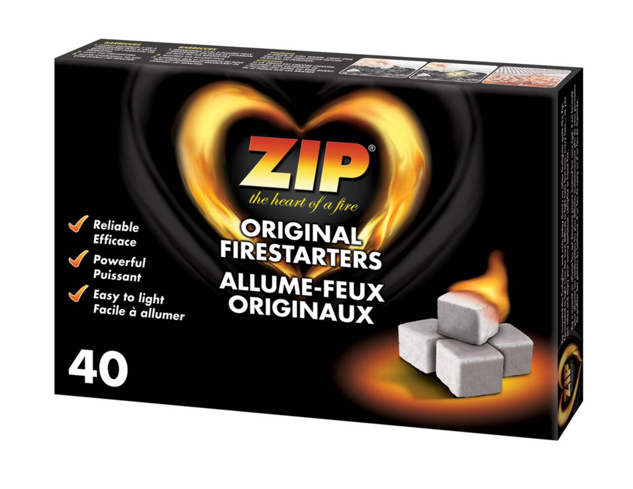 Allume-feu cubes sans odeurs 32 pièce(s) Zip