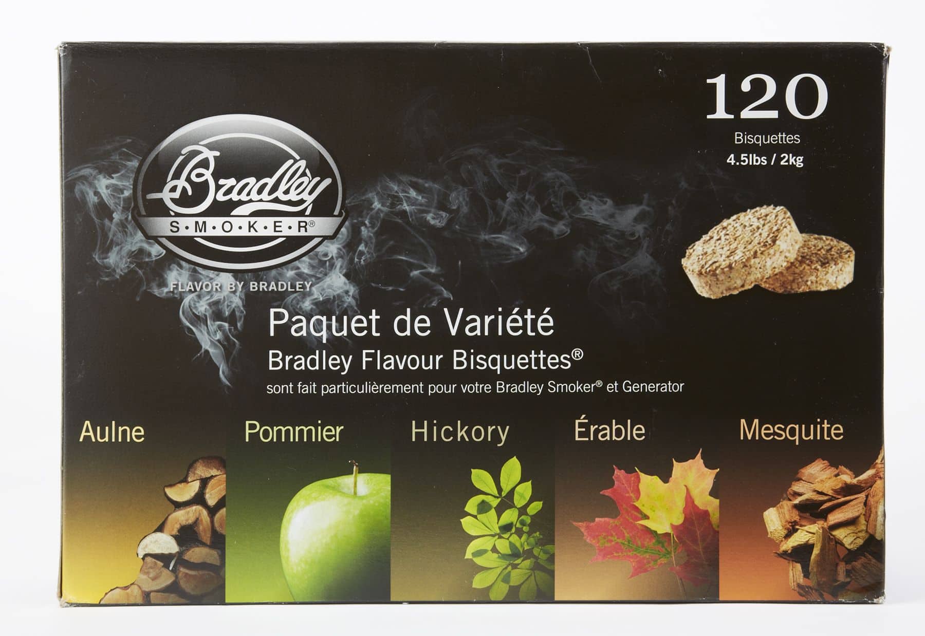 Bradley Smoker 5-Flavour Variety Pack Pure Wood Chip Smoking 