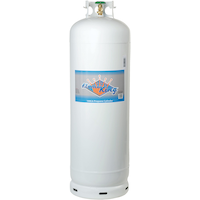 Flame King Empty Propane Gas Cylinder Tank with Solid Brass Valves, 100-Lb Front_Flat