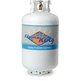 Flame King Empty Propane Gas BBQ Cylinder Tank, Fits All BBQ Models, 30-Lb Front_Flat