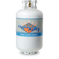 Flame King Empty Propane Gas BBQ Cylinder Tank, Fits All BBQ Models, 30-Lb Front_Flat
