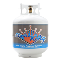 Flame King Empty OPD Propane Gas BBQ Cylinder Tank, Fits POL & QCC1 Models, 20-Lb Front_Flat