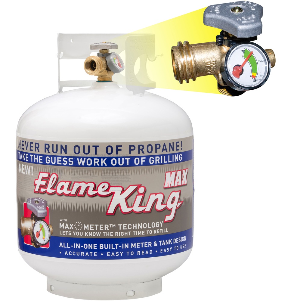 Flame King Empty OPD Propane Gas BBQ Cylinder Tank with BuiltIn Meter, 20Lb Canadian Tire