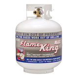 Flame King Empty OPD Propane Gas BBQ Cylinder Tank with Built-In Meter, 20-Lb Front_Flat