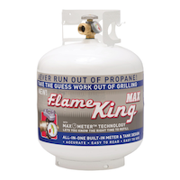 Flame King Empty OPD Propane Gas BBQ Cylinder Tank with Built-In Meter, 20-Lb