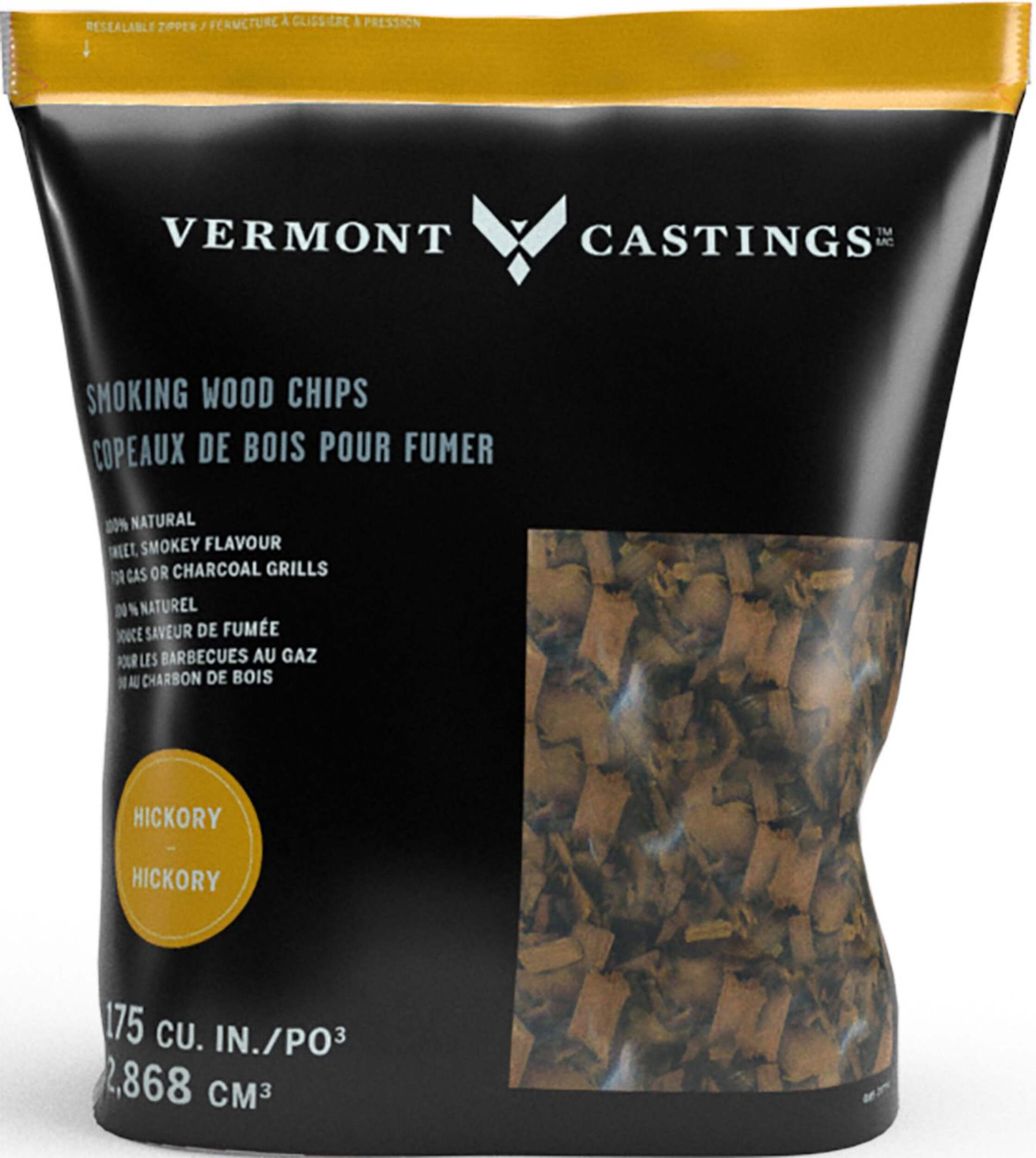 Vermont Castings Hickory Flavoured 100% Natural Smoking Wood Chips, 2-Lb Front_Flat