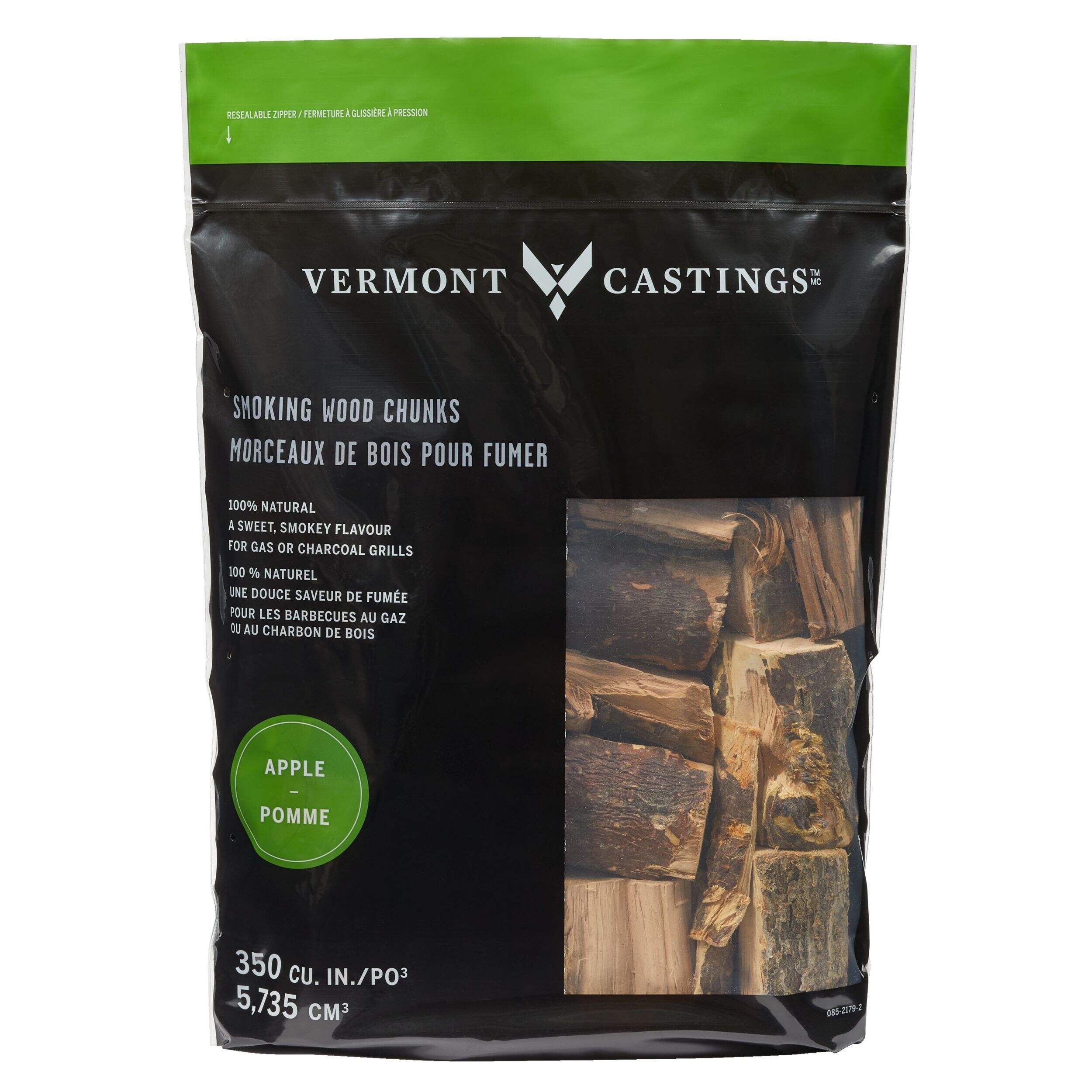 Copeaux de bois Vermont Castings, 100 % naturel, pomme, 4 lb Front_Flat