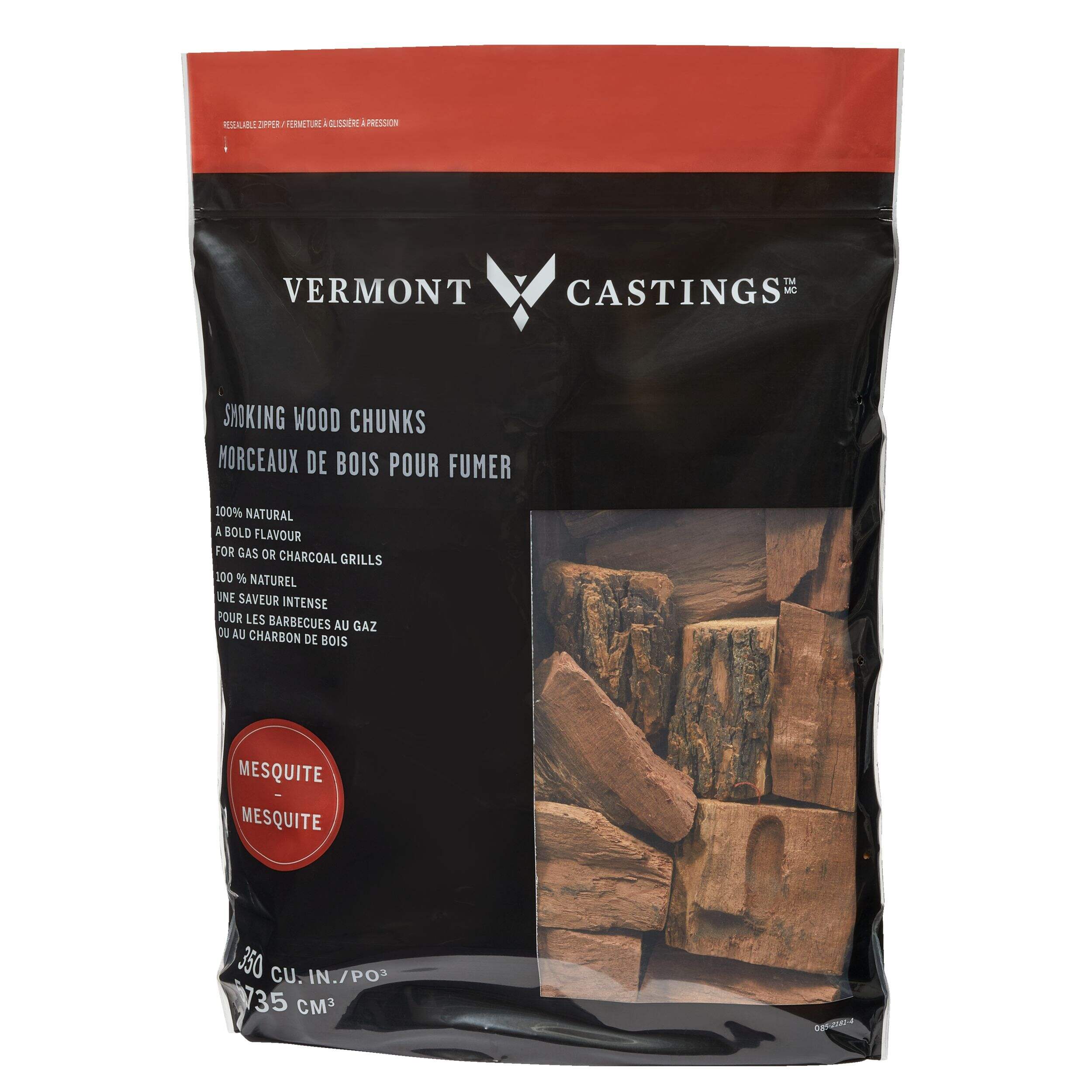 Copeaux de bois Vermont Castings, 100 % naturel, mesquite, 4 lb Front_Flat