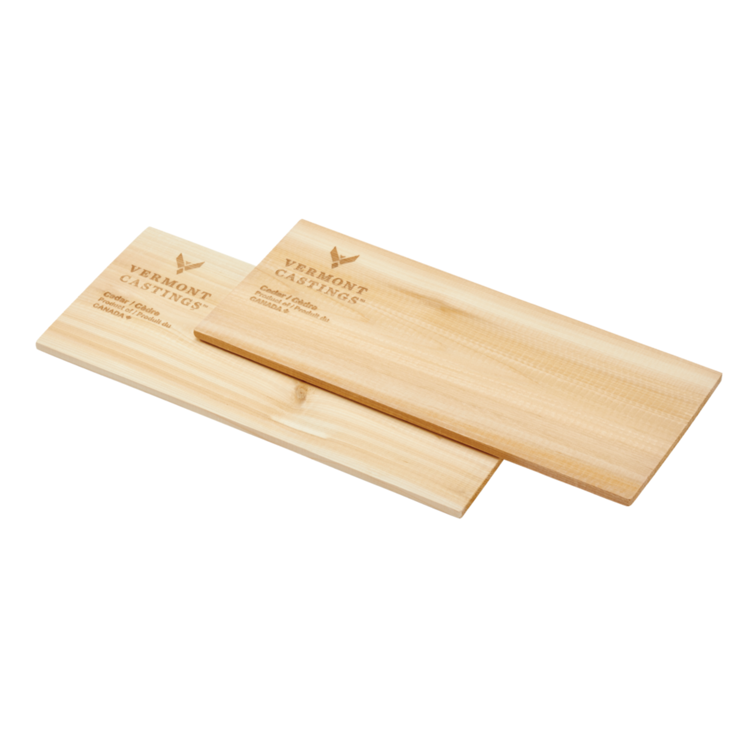 Vermont Castings 12-in FSC Cedar Wood Infusion Plank for BBQ Cooking & Serving, 2-pk Front_Three_Fourths_Angled_Right
