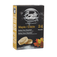 Bradley Smoker Maple Flavoured Smoking Pure Wood Bisquettes, 24-Pack